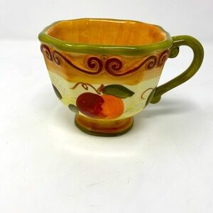 Medici Hand Painted Footed Coffee Mug